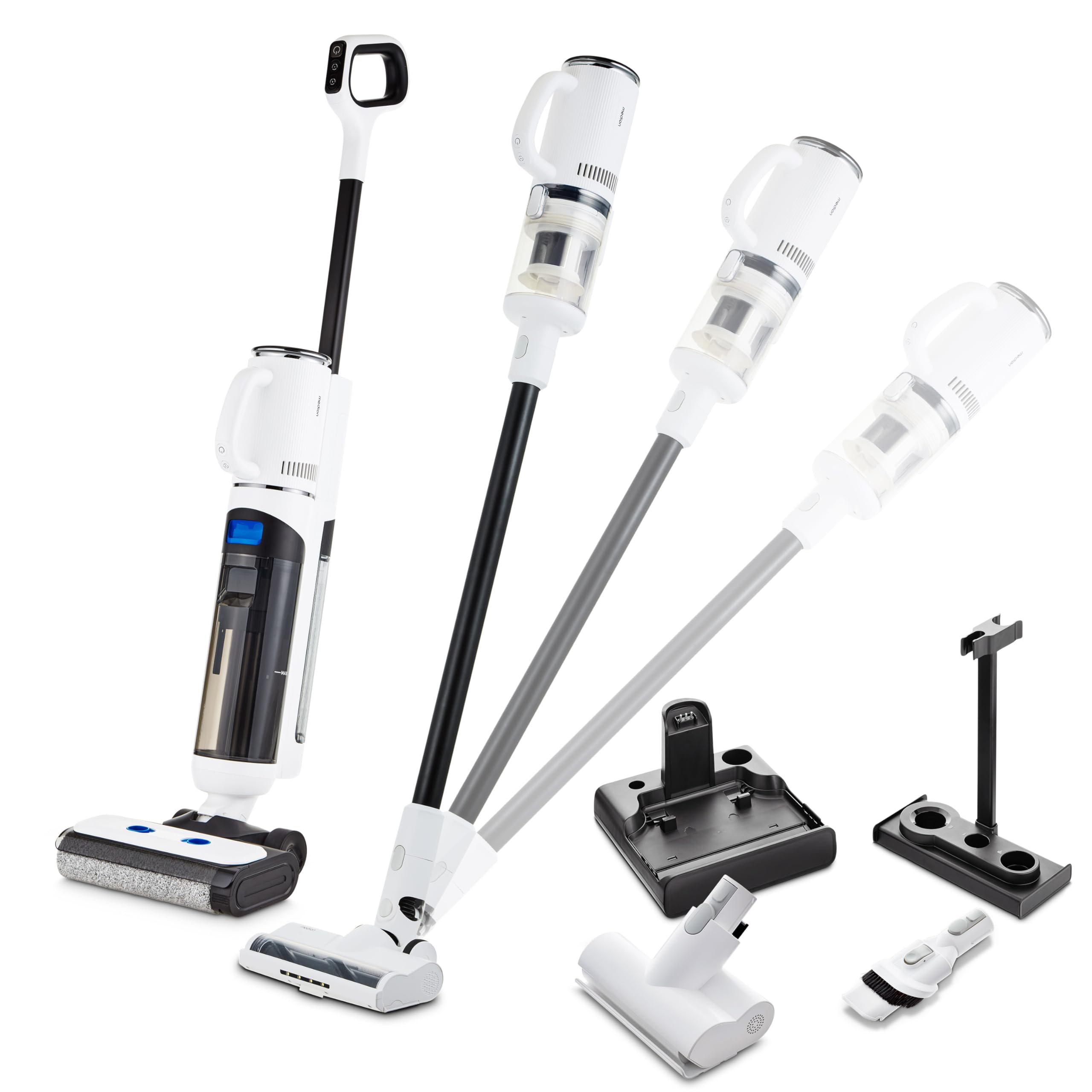 MEDION Nass Trockensauger H30 (2in1 kabelloser Saugwischer und Akku Staubsauger, bis zu 45 Min Laufzeit, getrennter Frischwasser Schmutzwassertank, Wischsauger für Hartböden Teppich)