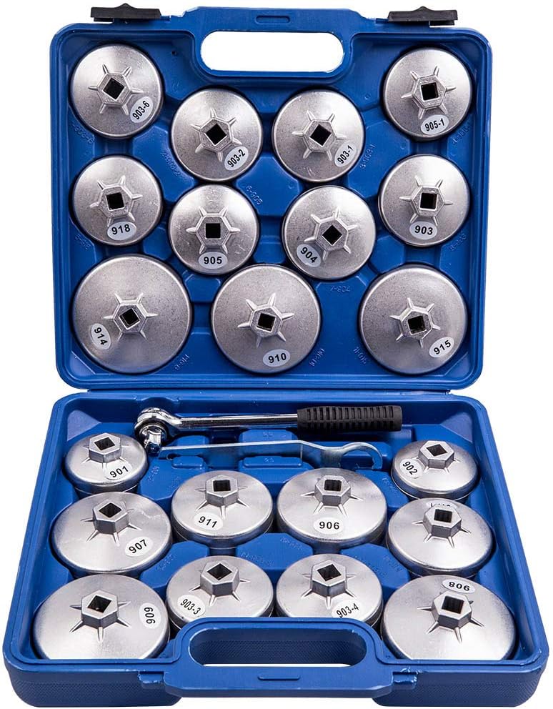 maXpeedingrods 23pcs Oil Filter Removal Cap Cup Wrench Socket Tool Kit for BMW for VW Universal