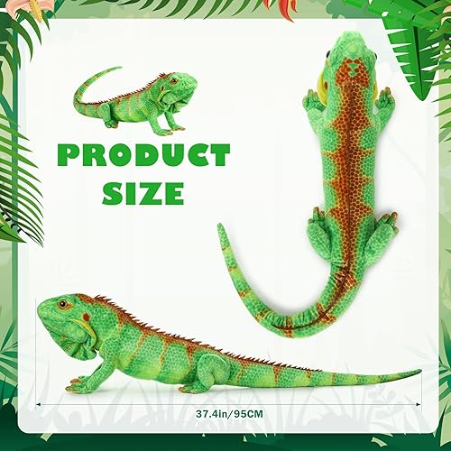 Miniatura 8 de Syhood Lizard Stuffed Animals Realistic Plush Toy Lizard Toy Soft Plush Reptile Gift for Boys Girls Animal Lovers Birthday Valentines(Iguana)