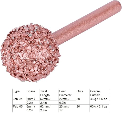 Miniatura 2 de Ruedas pulidoras de neumáticos, cabezal de molienda para neumáticos, bola pulida, acero de tungsteno, rueda de pulido de grano grueso, herramienta