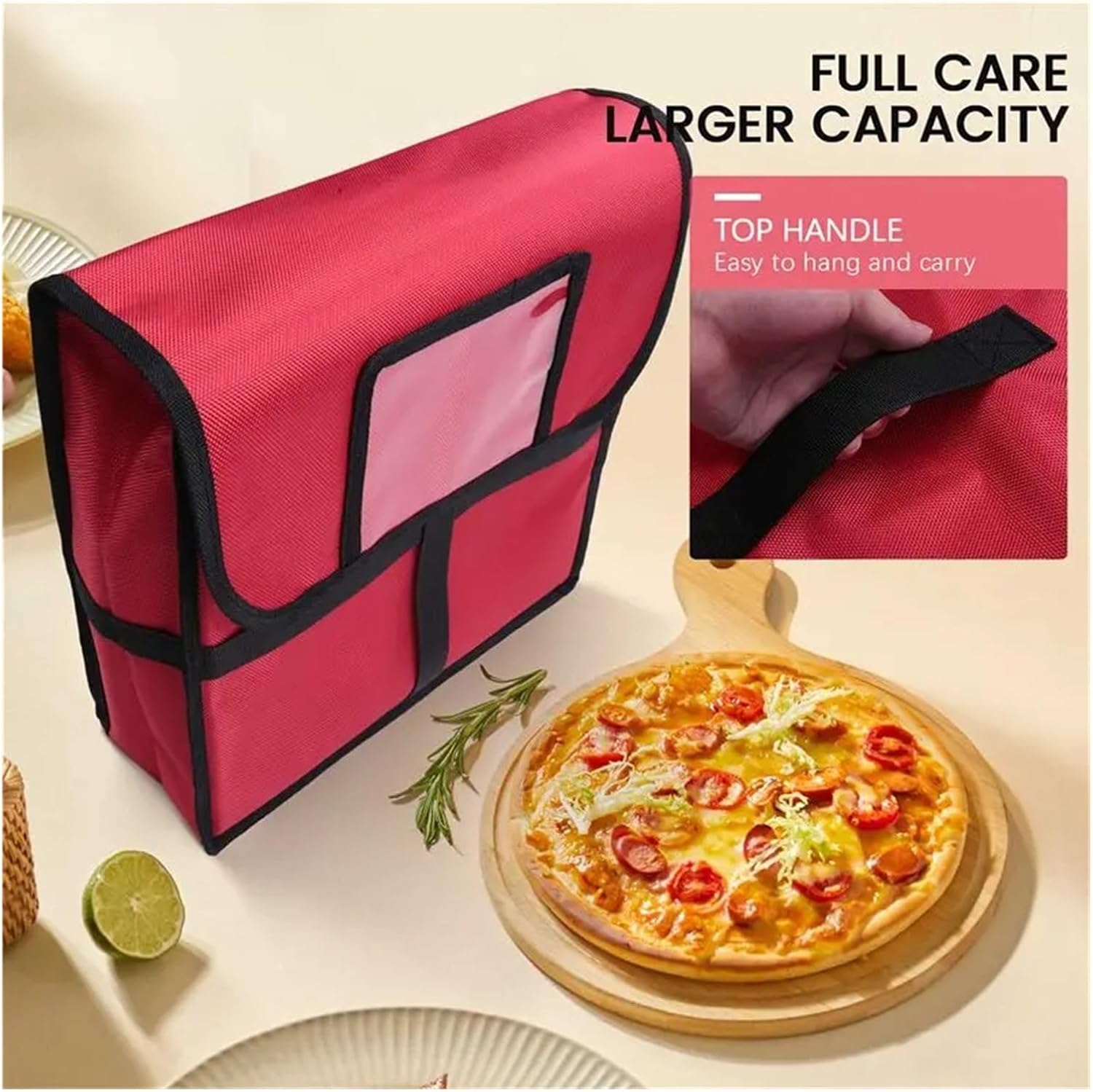 Pizza Bags for Delivery A76X-Insulated Pizza Food Delivery Bag Professional Large Moisture-Proof Box