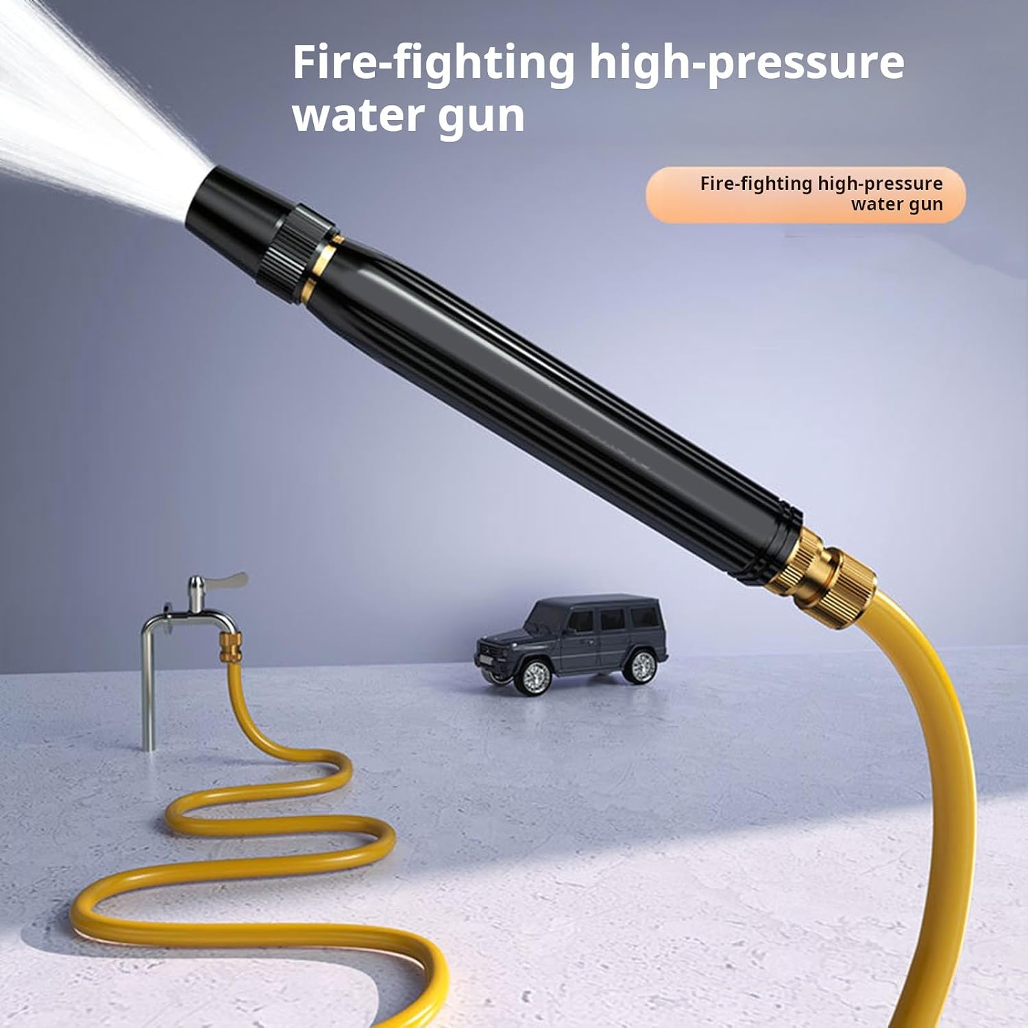 Metal and Hose Nozzle Including 3 Quick Adapters for Better Results Car Wash Water