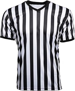 Murray Sporting Goods Men's V-Neck Referee Shirt | Men’s Official Short Sleeve Pro-Style V-Neck Officiating Halloween Costume