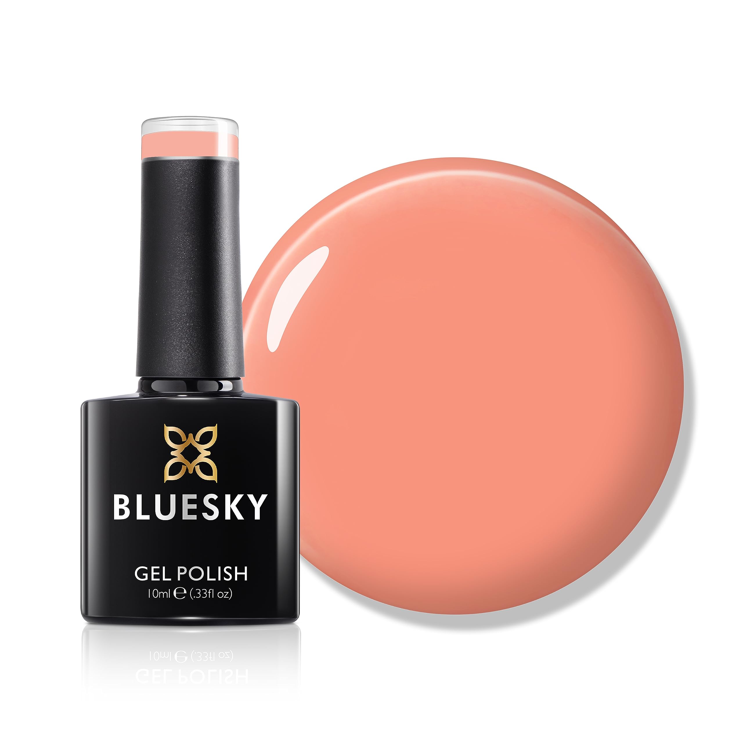 Bluesky Gel Nail Polish 10ml, Resonating Voice - AW2303, Peach Soak-Off Gel Polish for Manicure, Professional, Salon& Home Use, Long Lasting, Chip Resistant, Requires Curing Under UV/LED Lamp