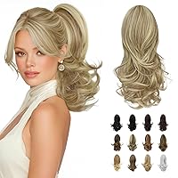 Vista 55 de Sofeiyan - Extensión de cola de caballo de 13.0 pulgadas, rizada y larga, con pinza, extensiones de pelo sintético de aspecto natural para mujer