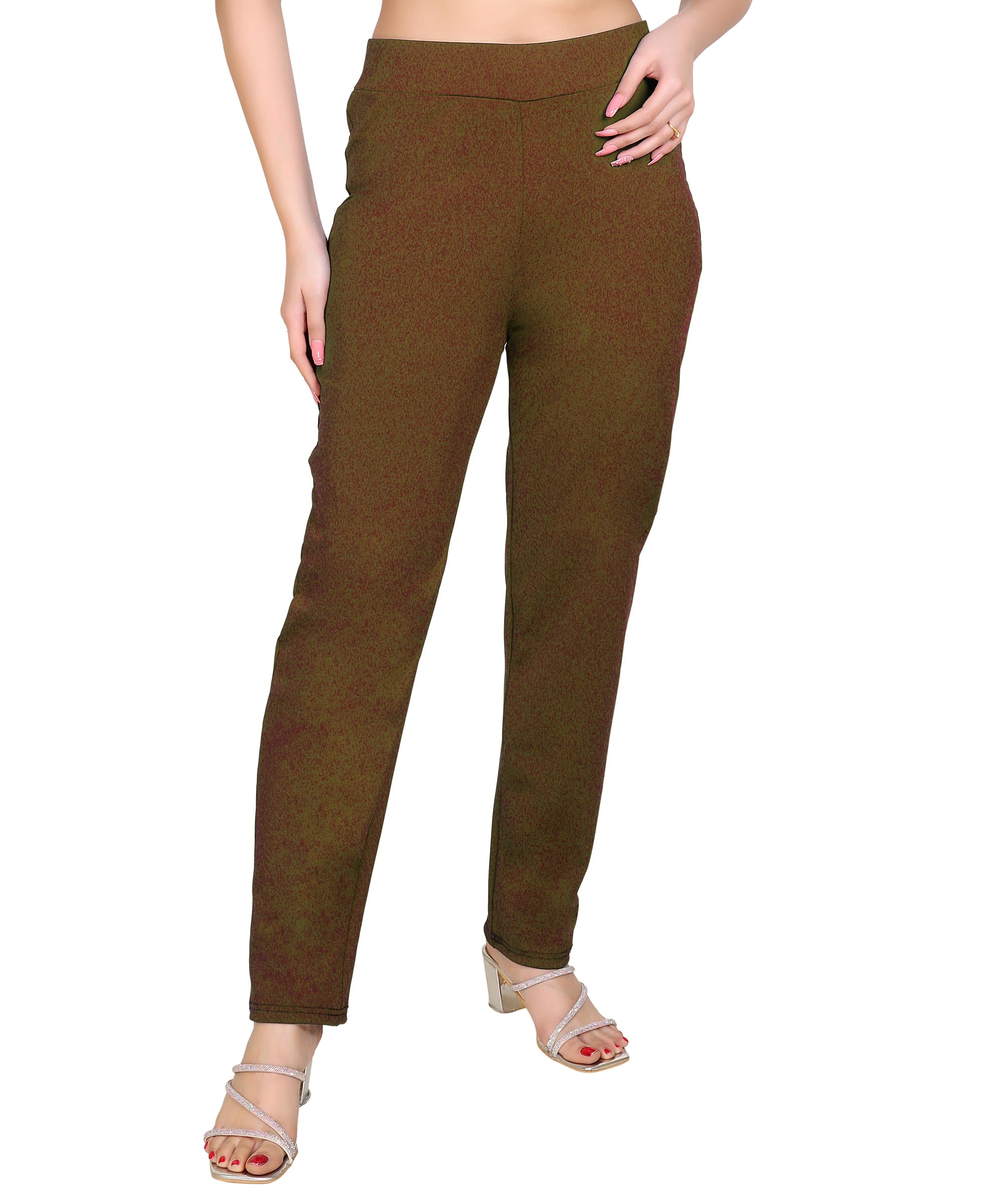 Womens Regular fit, Microfiber Office wear Formal Trousers Pant-image-37