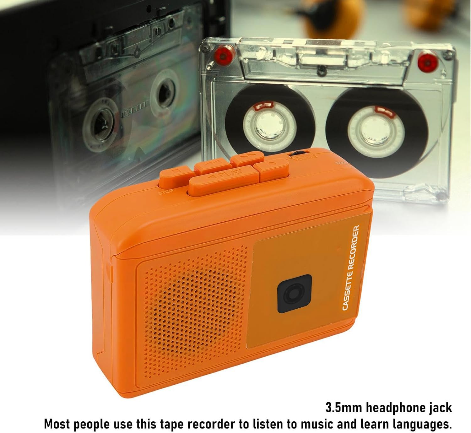 Analog Tape to MP3 Transfer Device Portable Tape Recorder with Loudspeaker for Home or Travel Music Archiving Tape Preservation Device