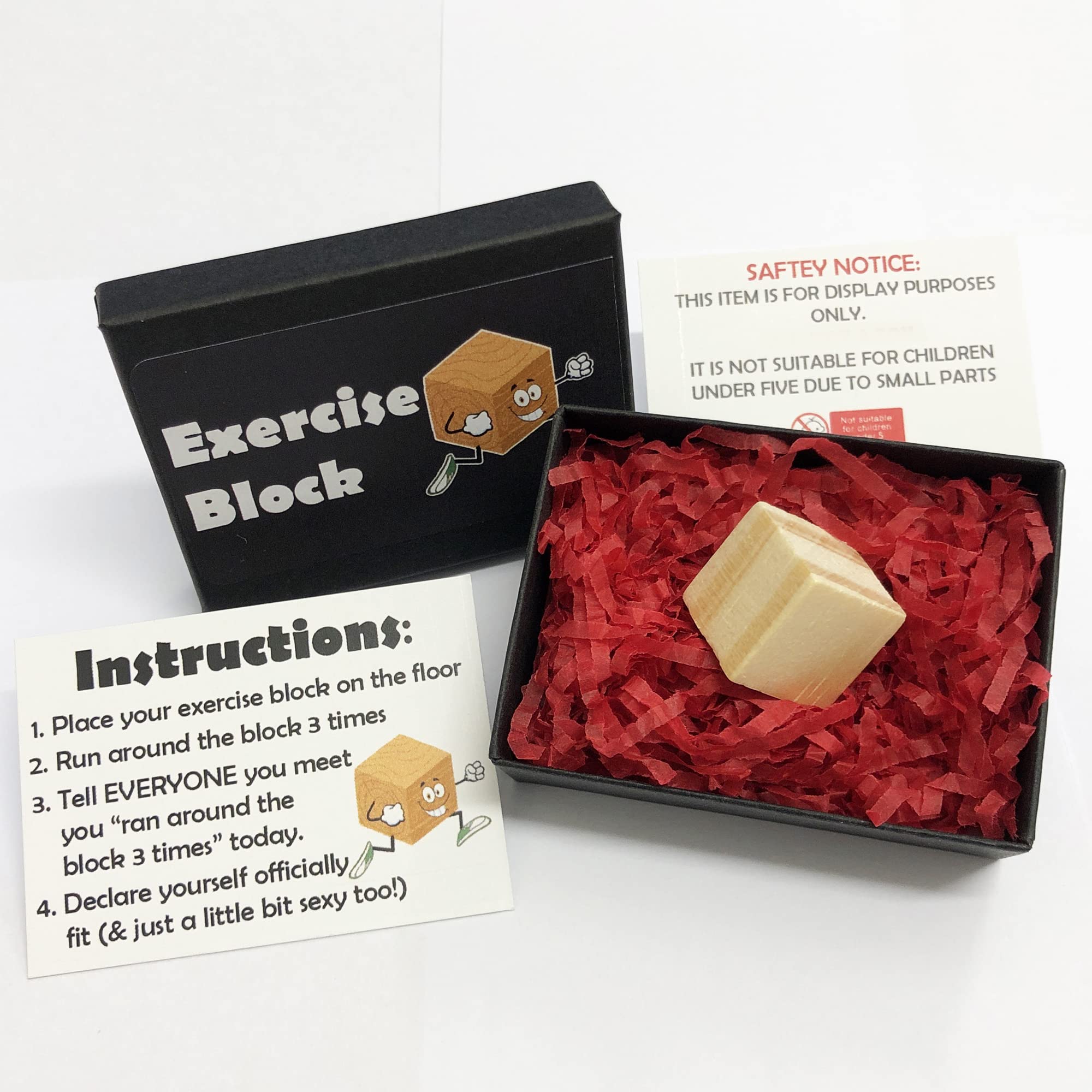 Exercise Block - Novelty Gift Idea - Ideal For Birthday Presents, Wedding Favours, Party Bags etc