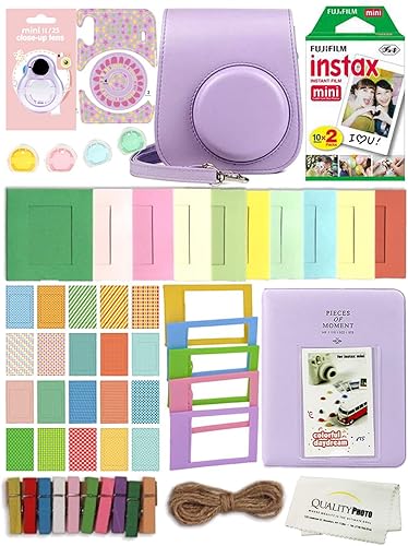 Fujifilm Instax Mini 11 Deluxe - Kit de accesorios 8 en 1 para álbum, calcomanías y paño de microfibra de calidad para fotos (morado lila) disponible en Yaxa Peru