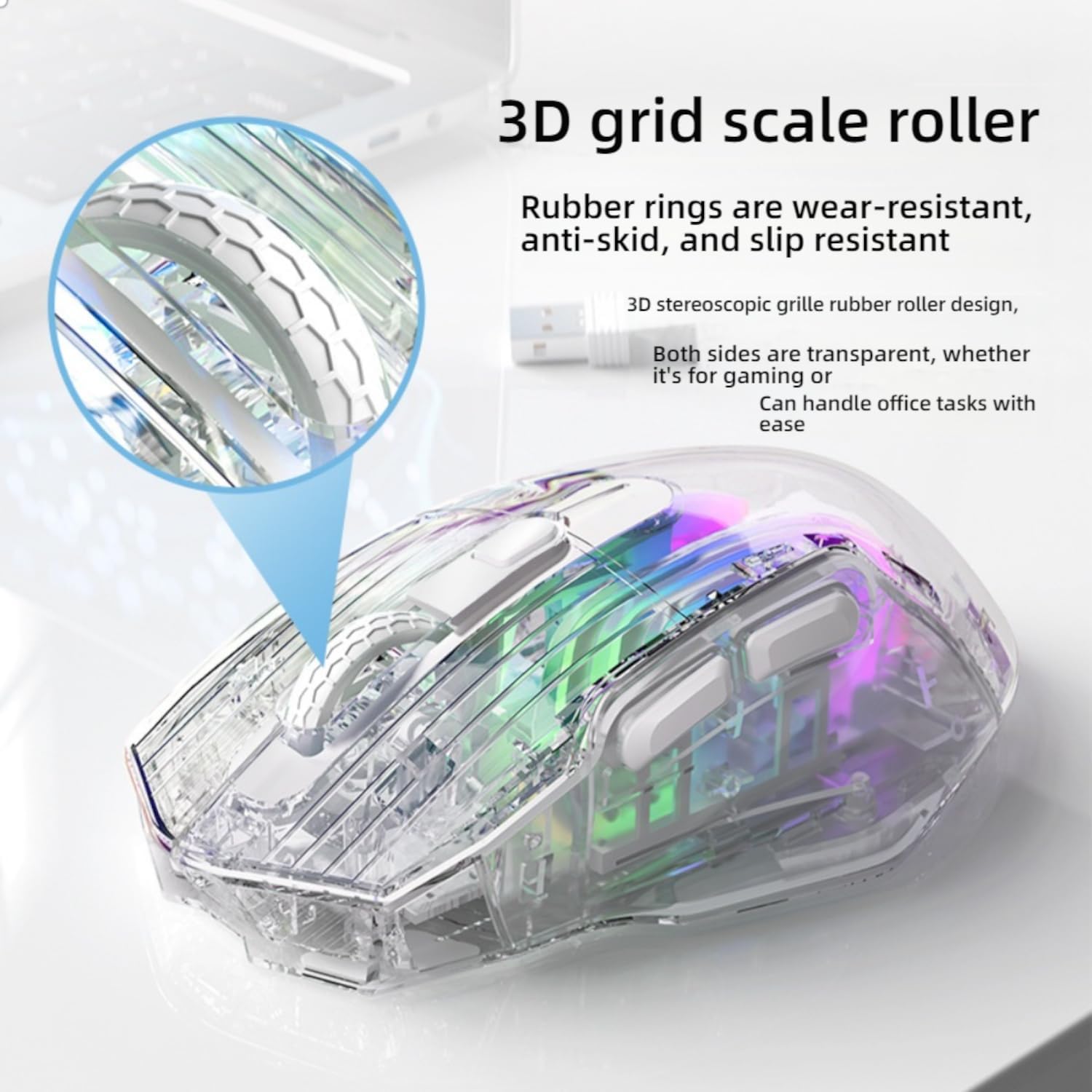 Generic G4 Wireless Gaming Mouse with vibrant RGB lighting