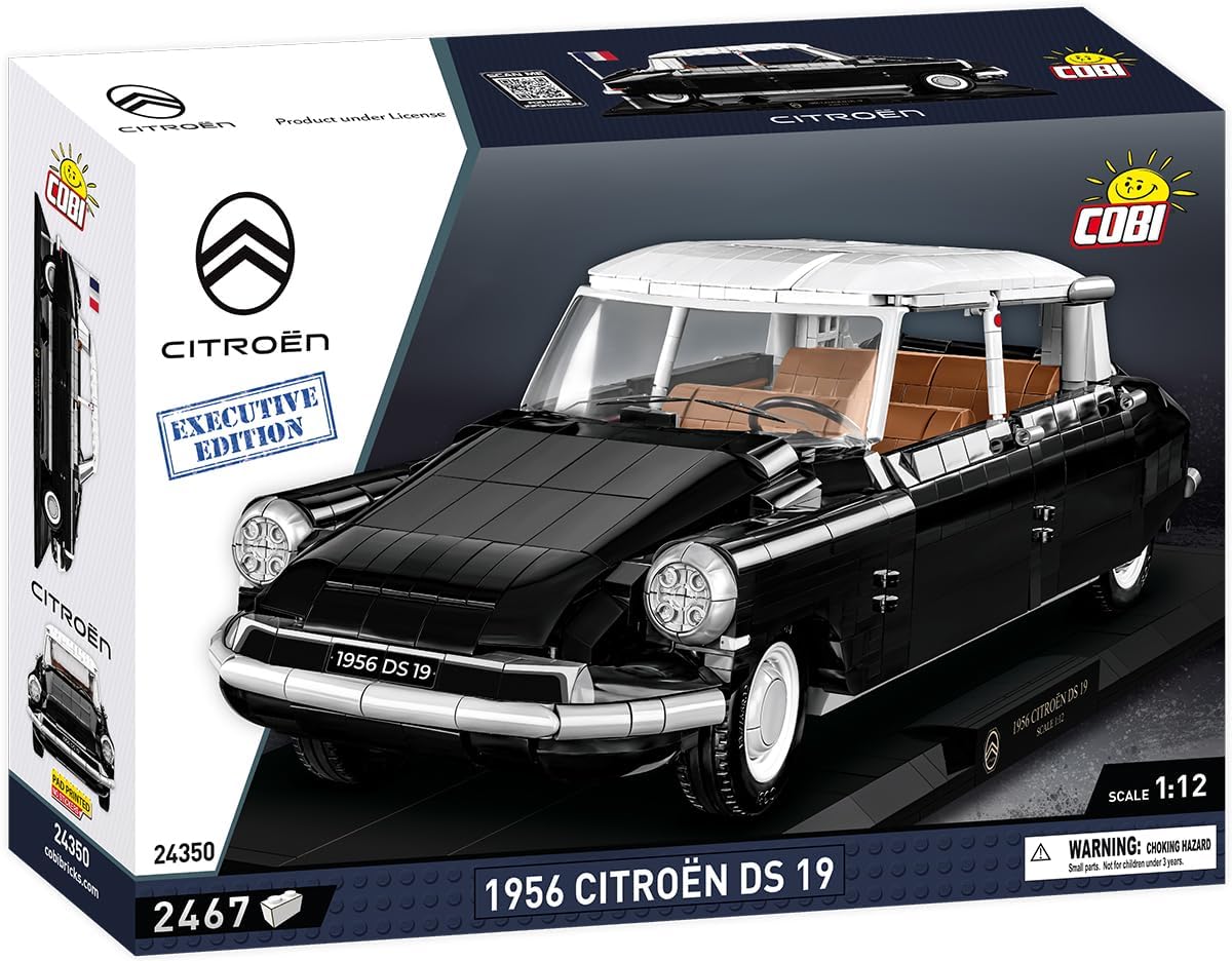 COBI Cars 1:12 Scale 1956 Citroën DS 19 Vehicle Executive Edition Building Set, 2467 Pieces
