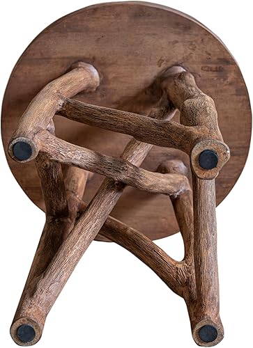 Miniatura 15 de East at Main Mesa auxiliar de madera rústica o soporte para plantas, formas redondas y rectangulares, múltiples acabados, muebles decorativos hechos