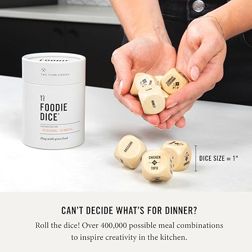 Miniatura 4 de Two Tumbleweeds Foodie Dice - New Edition  Play with Your Food!  Set of 9 Dice to Inspire Creative, Seasonal Meals  Includes Take Out Die  Unique
