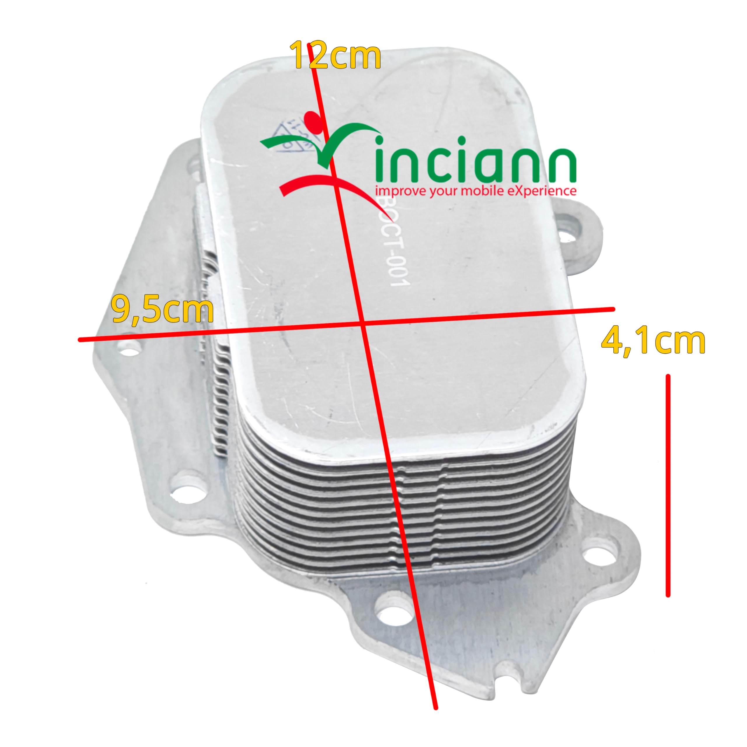 Radiatore olio motore scambiatore compatibile con codici 1103.K0 1660073J00 adatto a C3 I 1.4 HDi 68cv compatibile con Fiesta Mk6 1.4 TDCi 70cv e altre