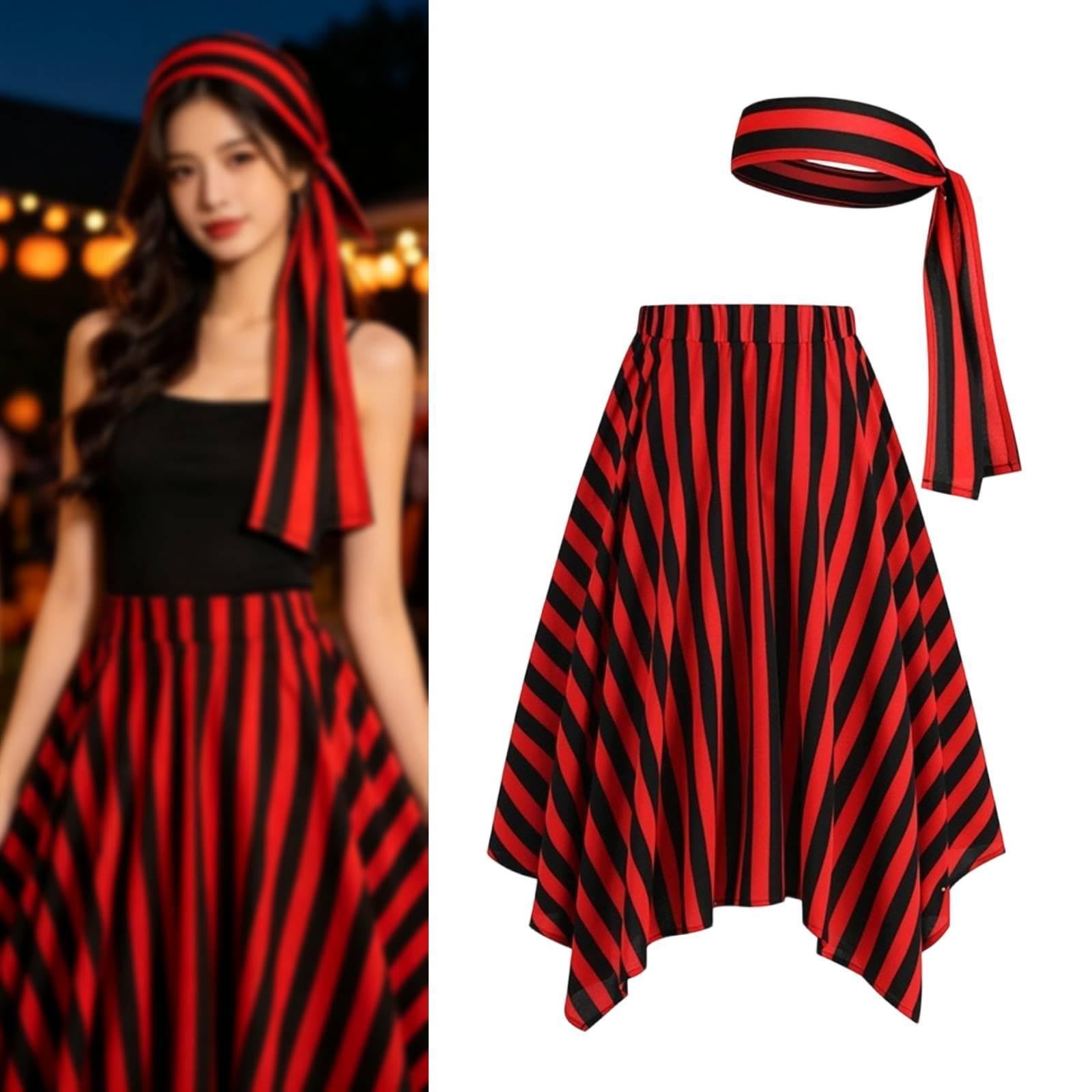 Gonna da Pirata da Donna, Costume da Pirata per Feste, Compleanni E Spettacoli, XL