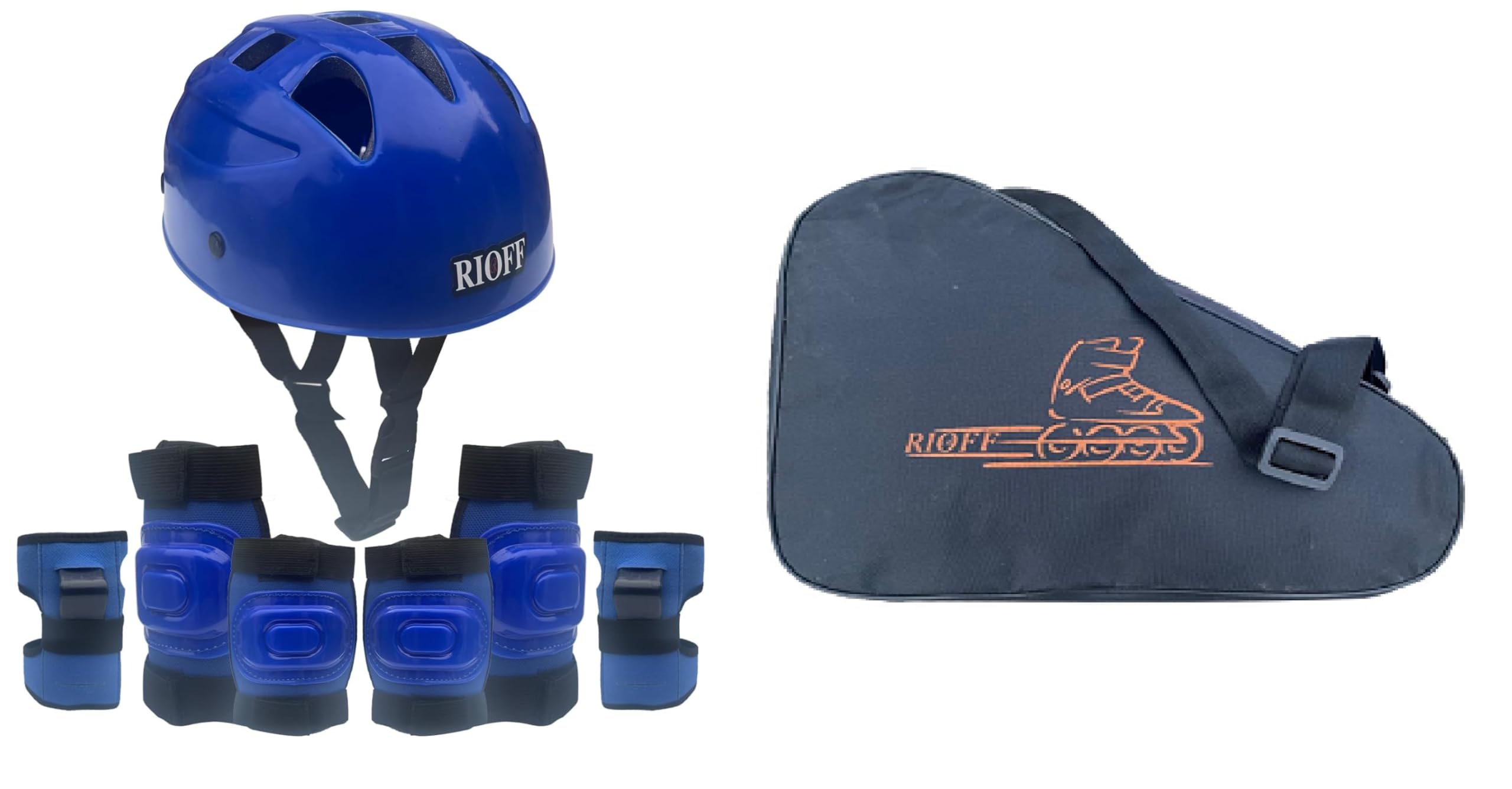 Protective Skating Guard Kit for Skating, Cycling, Running for Kids,Boys,Girls (Blue-Skating Guard-with-Bag, Standard)-image-42