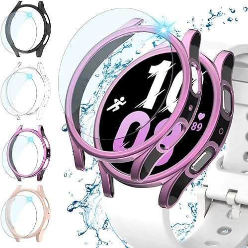 Funda protectora de pantalla para Samsung Galaxy Watch 5Galaxy Watch 4 de 1.732 pulgadas, paquete 4+4 de repuesto para Galaxy Watch 5Galaxy Watch 4