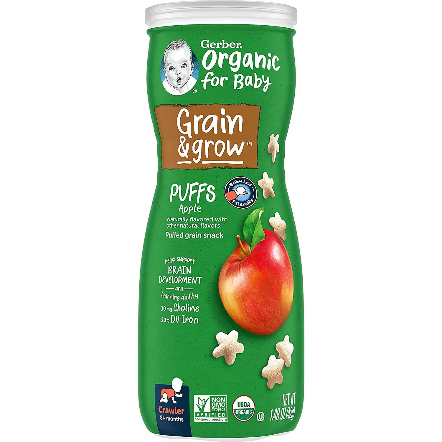 Gerber Organic Apple Puffs, 42 gm