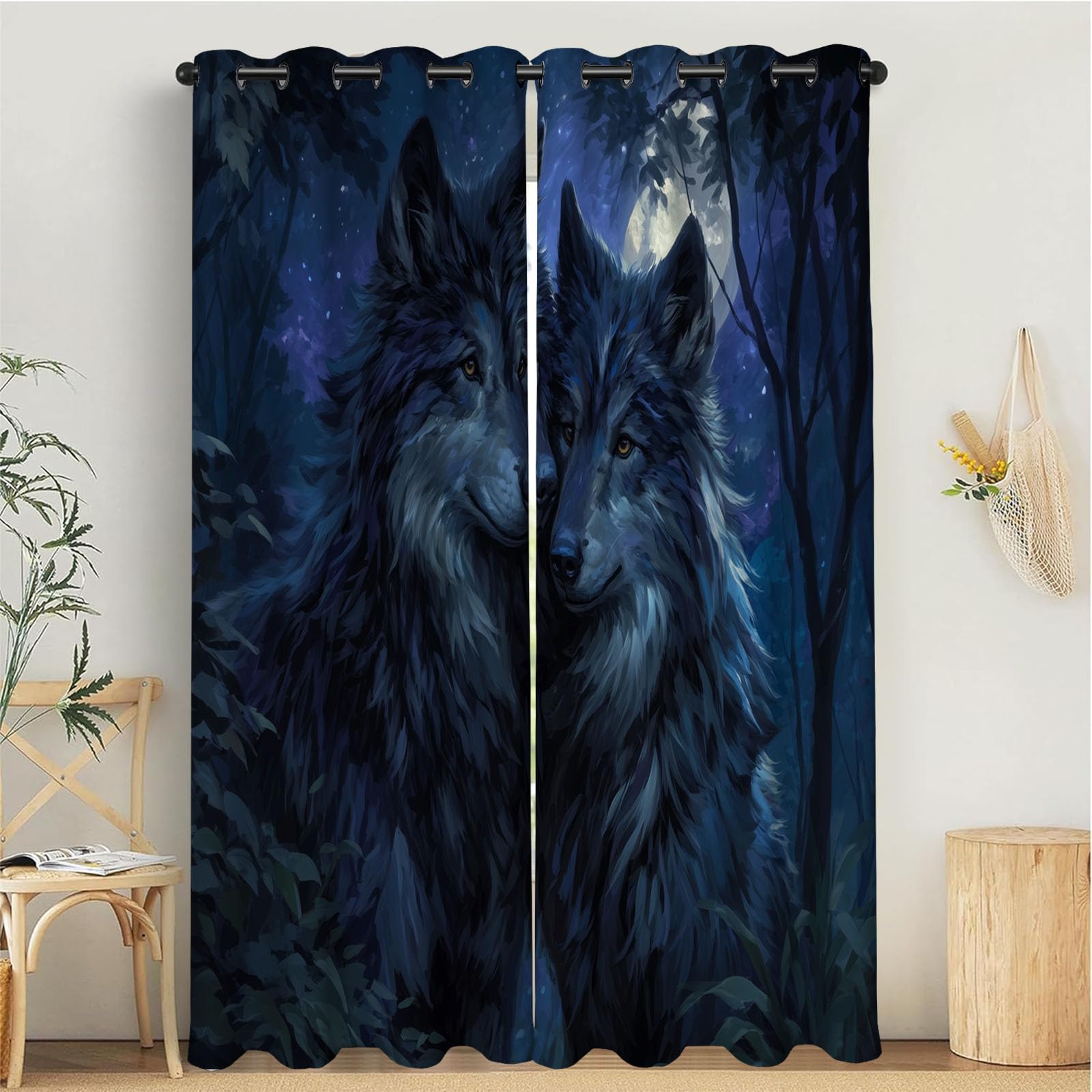 Rideaux occultants pour salon au design forêt sauvage pour sublimer votre intérieur
