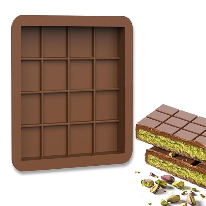 MoldBerry Silicone Chocolate Mould Deep Chocolate Bar Mold for Dubai Chocolate Bar Pistachio Kunafa Chocolate Mold Pack 1