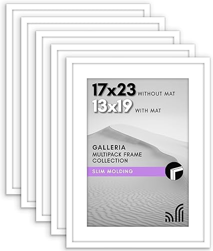 Vista 675 de Americanflat Portarretratos de 5 x 6 pulgadas con plexiglás pulido, juego de 5 portarretratos de 2 x 3 pulgadas con paspartú o para fotos de 5 x 6