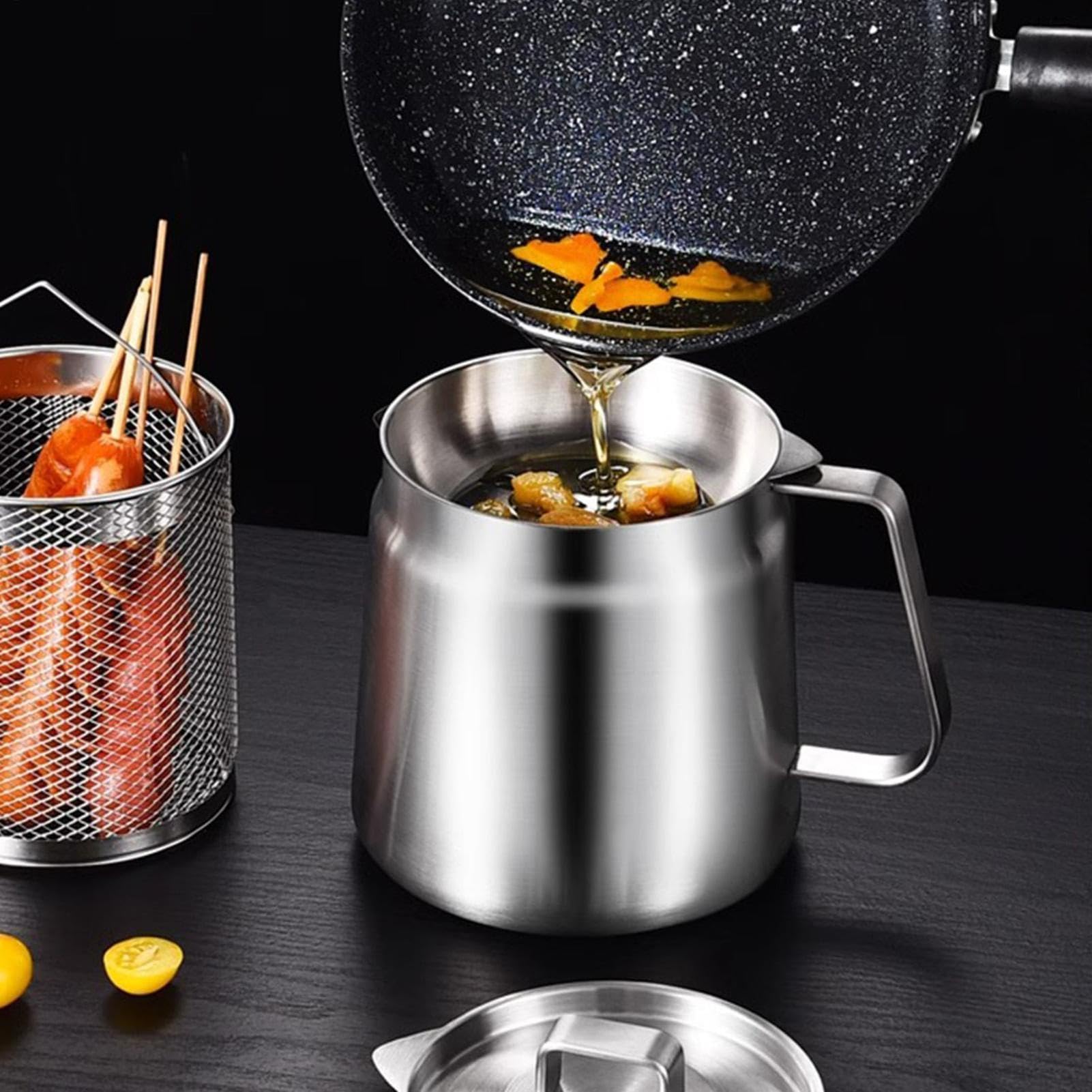 Generisch Olla para freidora de acero inoxidable – Mini colador de