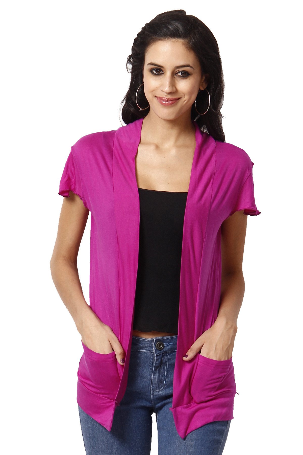 teemoods Women's Shrug: Soft Viscose Open Front Shrug with Short Sleeves, Perfect for Summer Layering. Available in XS-XXL Sizes. A Versatile Addition to Your Wardrobe.-picture-19