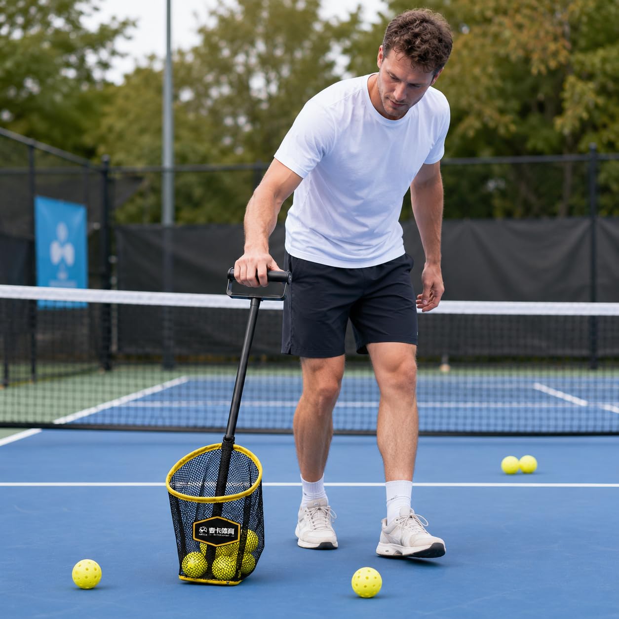 Sammler, Tragbarer Ballpicker für Tennis Training, Rückenschonende Ballaufnahme
