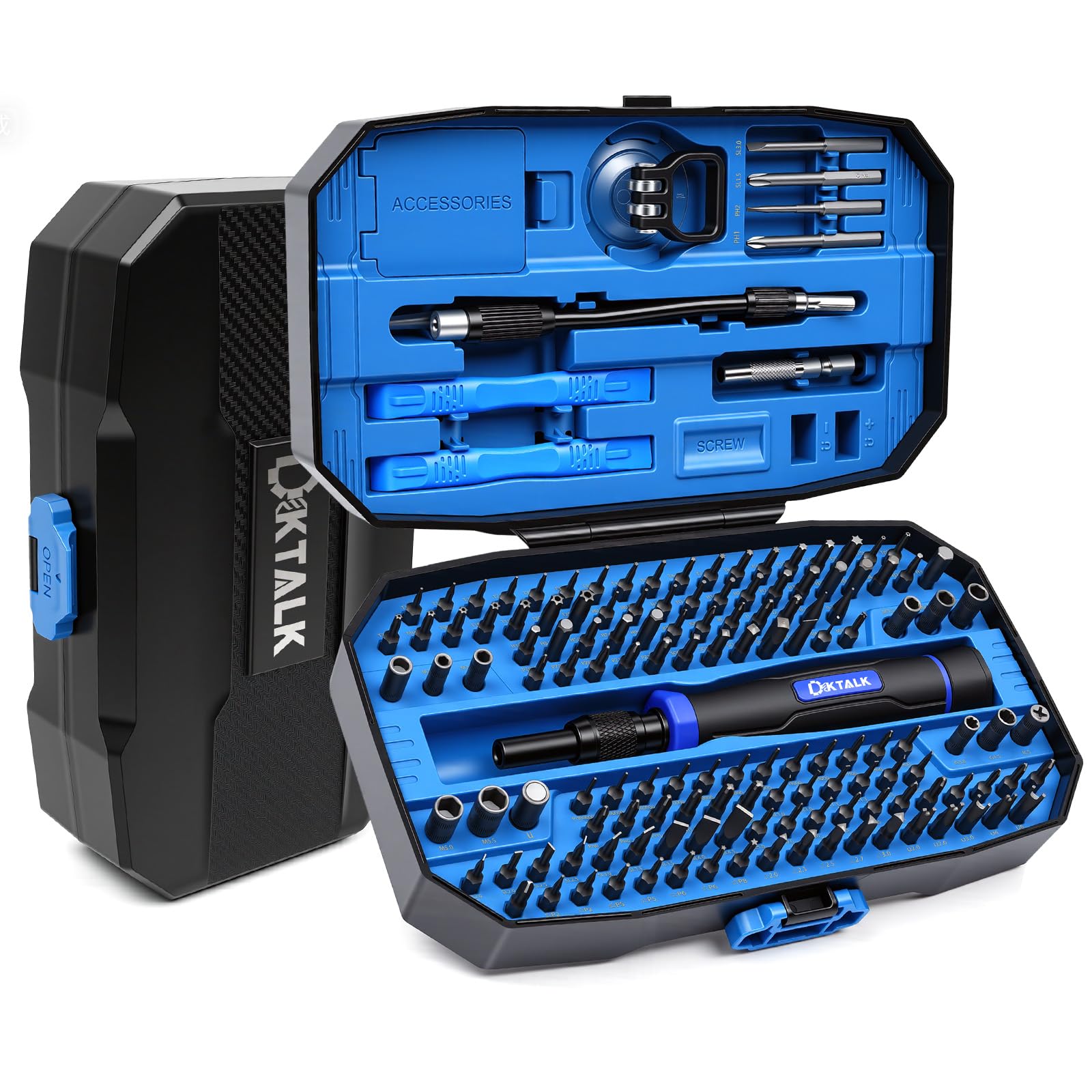 152Pcs Precision Screwdriver Set with 140 CR-V Bits Magnetic Screwdriver Set with Storage Case Accessories Multi-Bit Electronics Repair