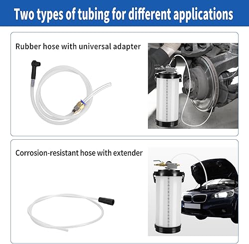 Miniatura 3 de 8L Extractor de Fluidos Aerodinámico, Bomba de Aceite con Manguera de Cambio de Aceite, Bomba Extractora de Aceite para Succión al Vacío de Aceite,