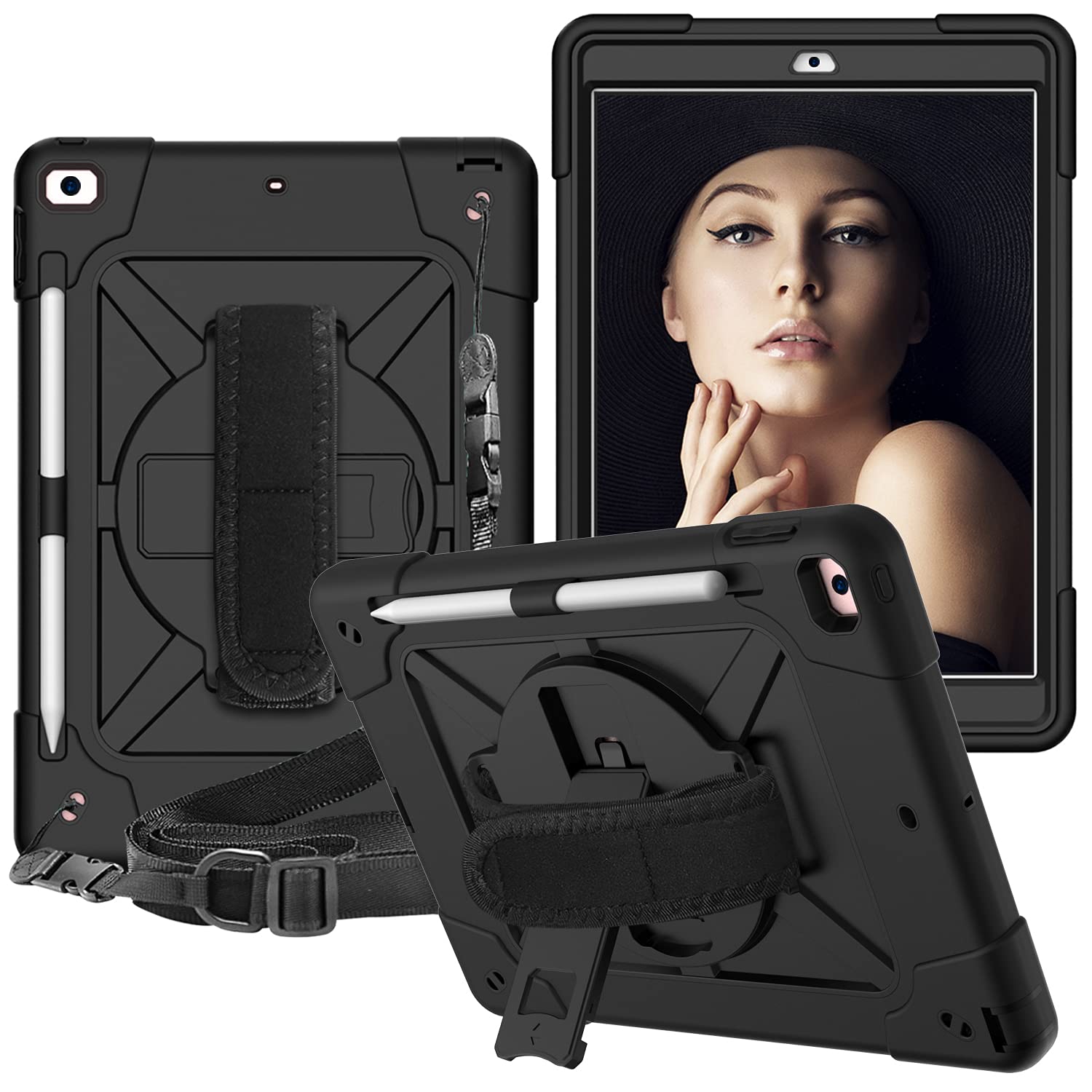 iPad 2019 10.2 Case [UB Pro] Full Case with Stand Function and Built-in Screen Protector for iPad 10.2 Inch 2019