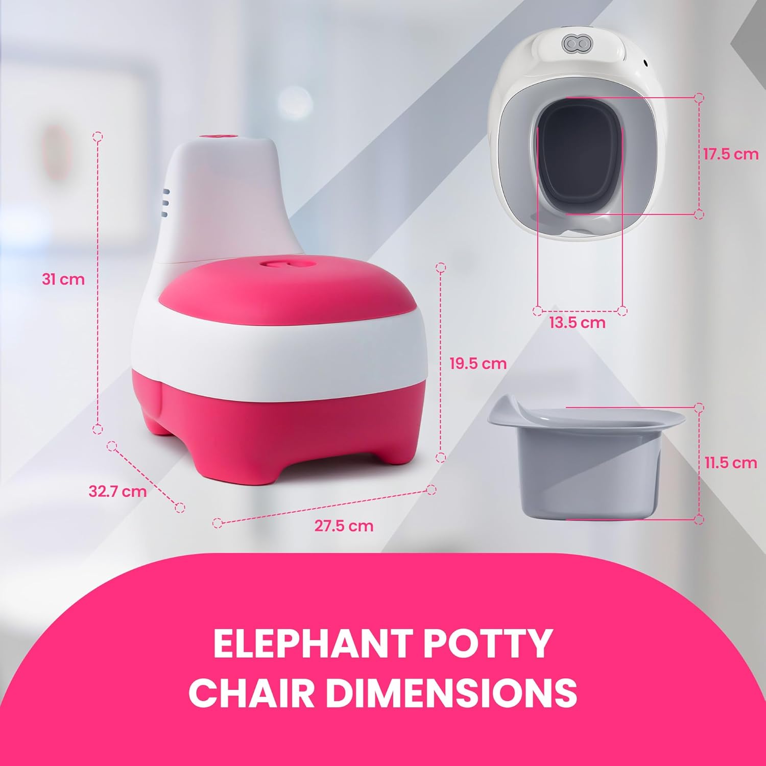 Toddler Potty Training Toilet with Flushing Sounds, Removable Lid, and Soft Cushion - Potty Training Toilet - Toddler Toilet Training Potty - Potty Chair for Toddlers 1-5