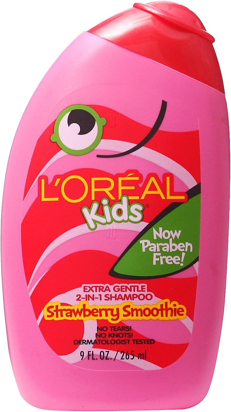 L'Oreal Kids Extra Gentle 2-in-1 Shampoo, Strawberry Smoothie, 9 fl; oz.