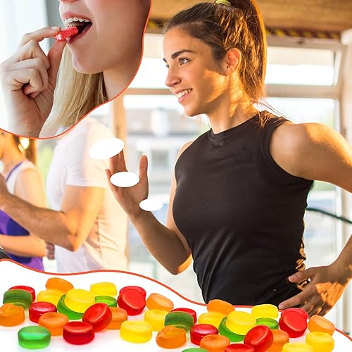 Miniatura 3 de Vodolo Moldes de goma de silicona para aperitivos keto, 4 piezas de 55 cavidades de forma redonda para vinagre de sidra de manzana, gomitas de dulces