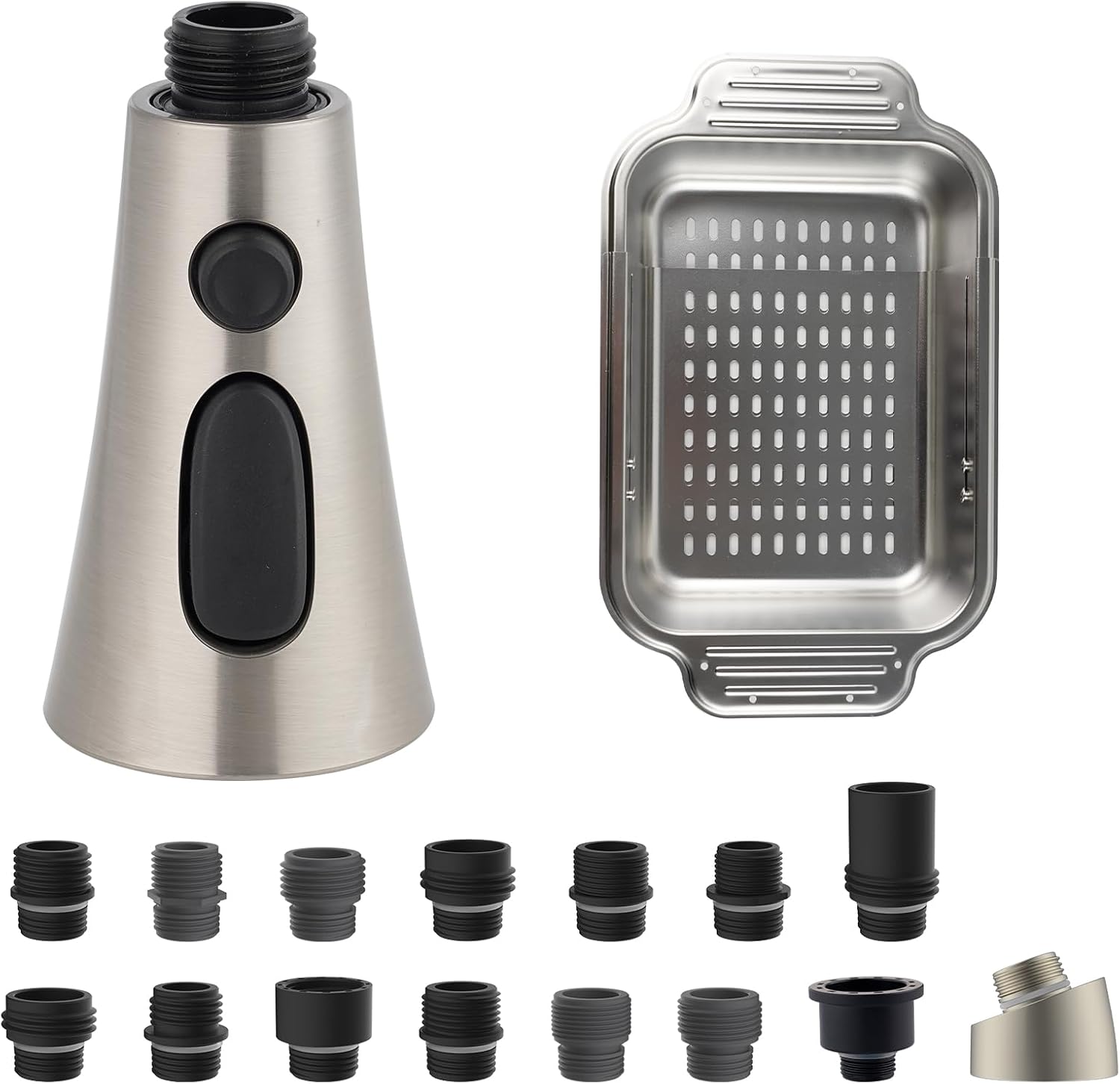 Universal Kitchen Faucet Head and Over the Sink Colander