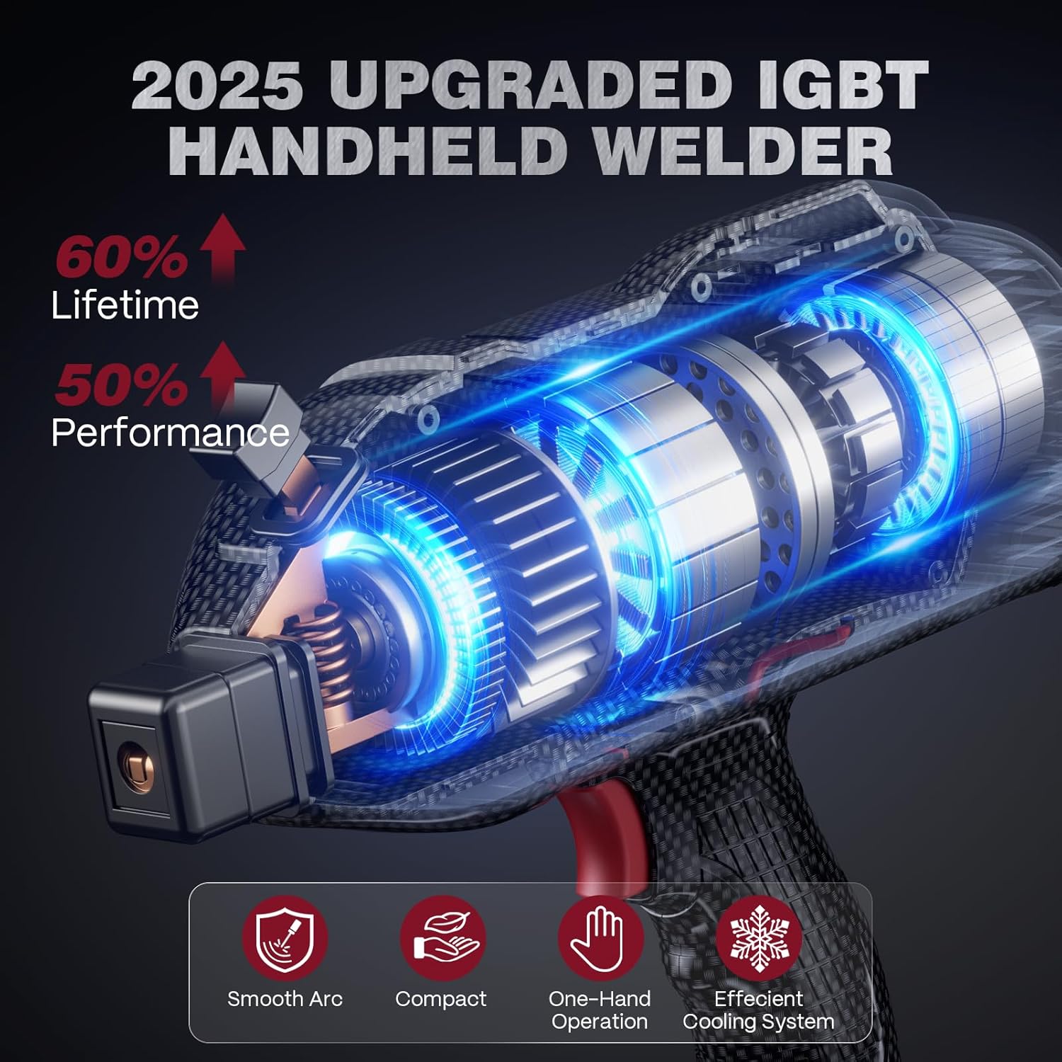 ARCCAPTAIN 120A Handheld Welder with Fire Resistant 16 inches Gloves