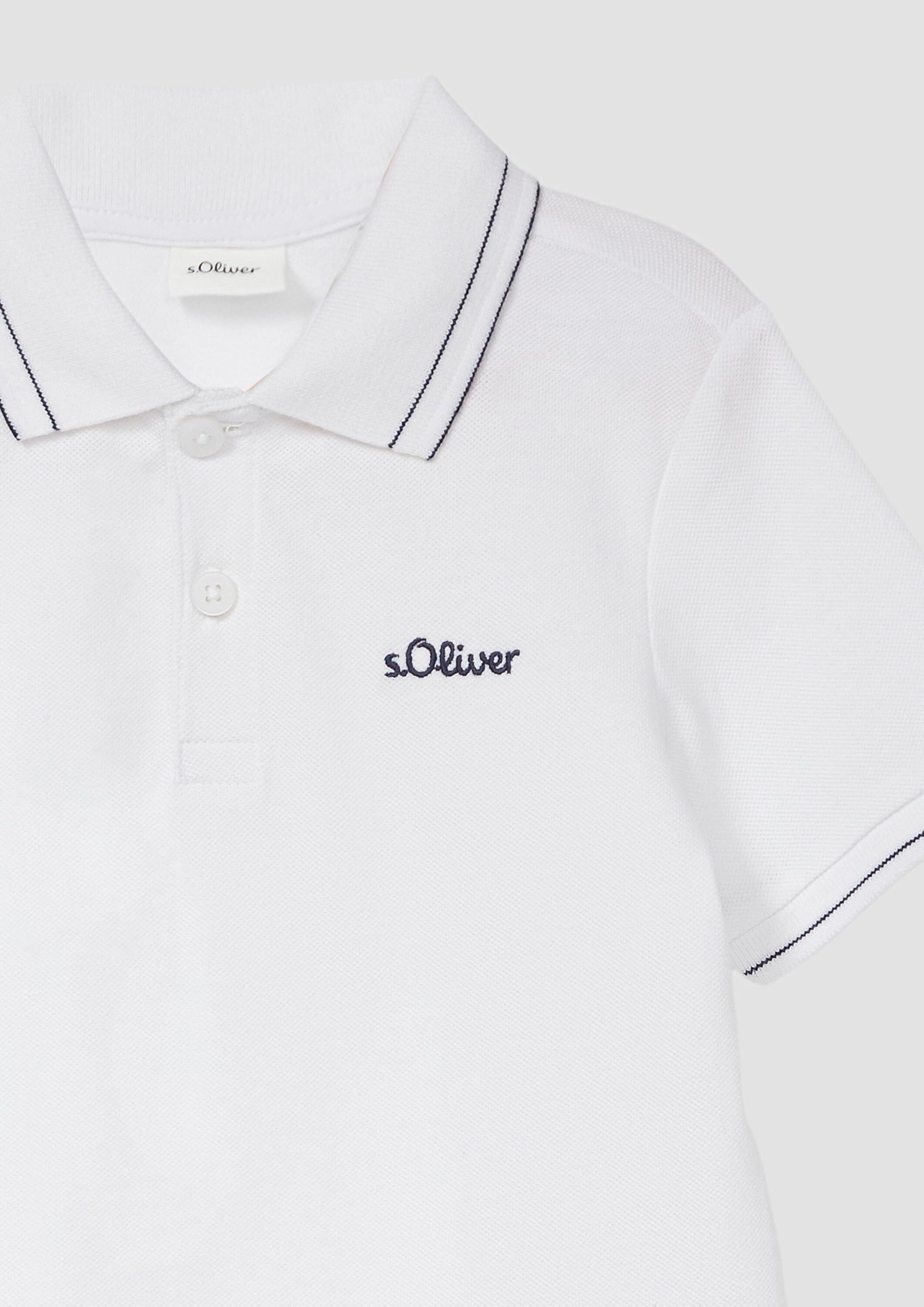 s.Oliver Gemustertes Poloshirt aus Piqué