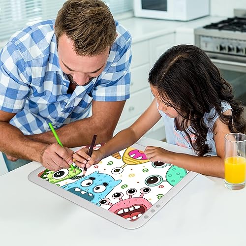 Miniatura 8 de iVAOOZE Caja de luz recargable con batería para trazar, caja de luz inalámbrica A3, tablero de luz para dibujar bocetos HTV, almohadilla de luz