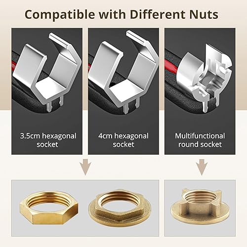 Miniatura 5 de Adjustable Wrench, Universal Adjustable Double-ended Wrench, 80mm Open-end Crescent Wrench, Multifunctional Wrench with Tool Box for Water Pipe