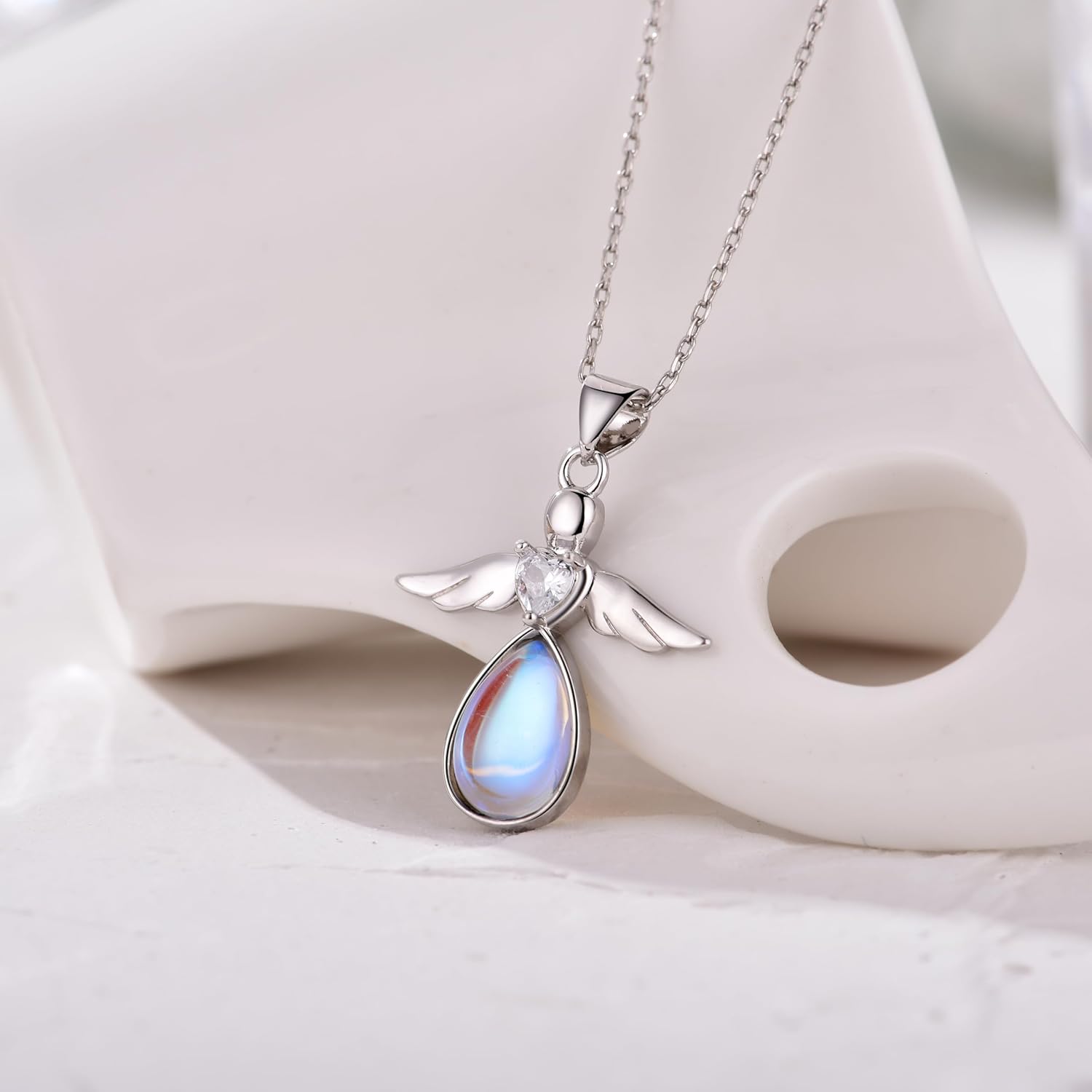 Guardian Angel Pendant Necklace for Women You Are My Angel With Wings Pendant Necklace First Communion Baptism Gift - Image 6