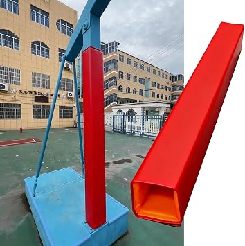 LXLZYXSF Foam Cover for Metal Bar Garage Post Protector Padding, Basement Pole Wraps Column Cover, All-Weather Wrap Around Basketballs Hoop ProtectorRed,8.5"x8.5"21.5x21.5cm