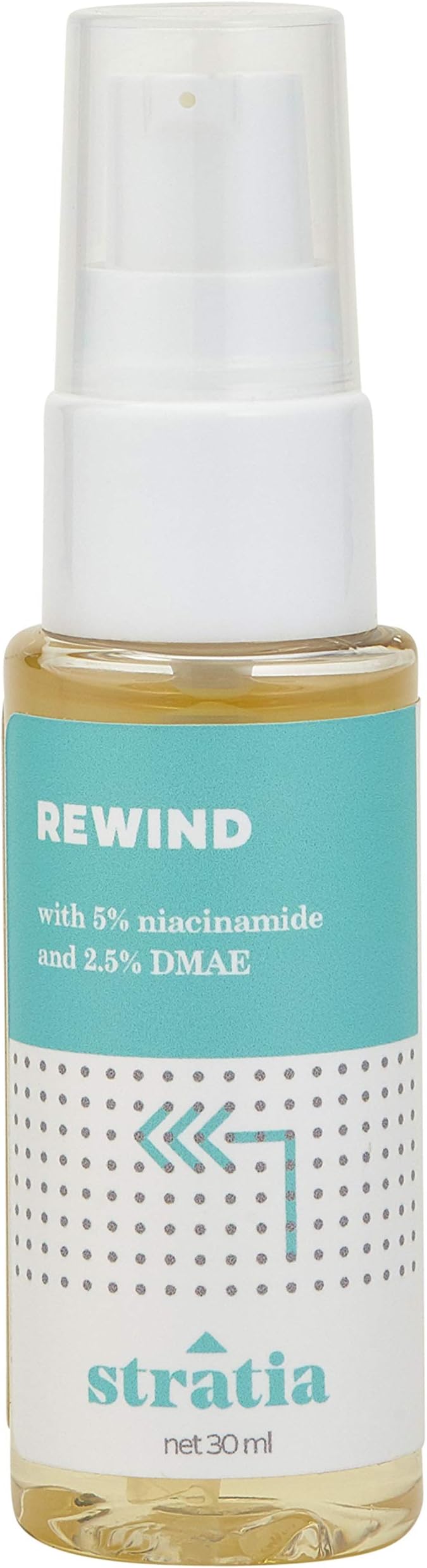 Stratia Rewind - a hydrating serum featuring 5% niacinamide and 2.5% DMAE
