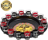 Vista 4 de Juego de ruleta de vaso de chupito con rueda giratoria, 2 bolas y 16 vasos de chupito, juegos de fiesta para adultos casino, multicolor