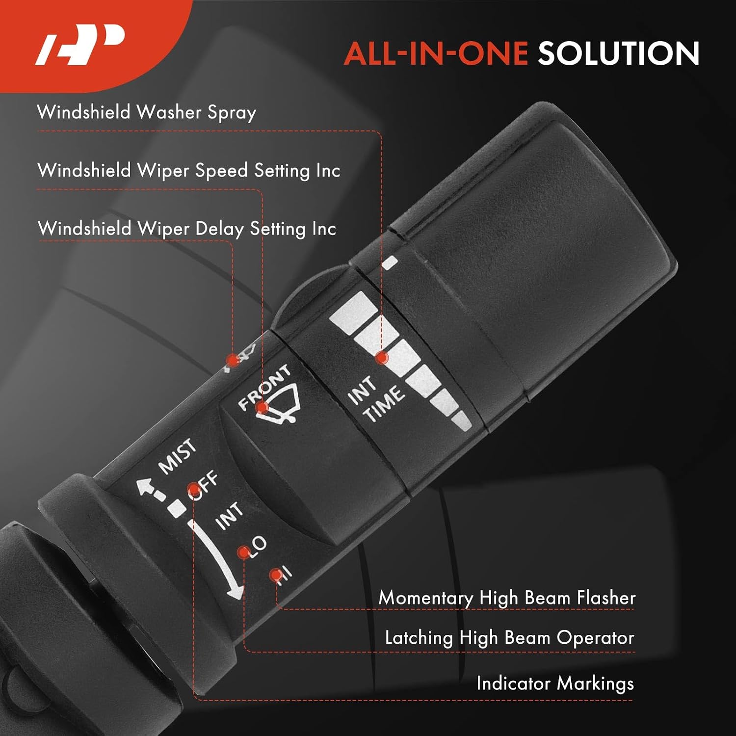 A-Premium Windshield Wiper Switch Assembly Compatible with Nissan Sentra 2007 2008 2009 2010 2012