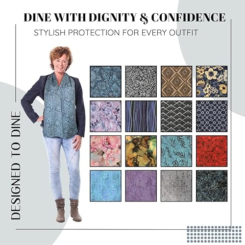 Miniatura 6 de Pañuelo Babero para Adultos - Alternativa Digna a los Baberos Protectores de Ropa Lavables y Reutilizables para Comer