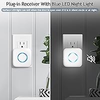 Vista 20 de Timbre de Puerta, Satisure Sensor de Contacto Inalámbrico de Puerta Abierta Alarma Timbre con Rango de 600 Pies 58 Timbres 5 Niveles de Volumen