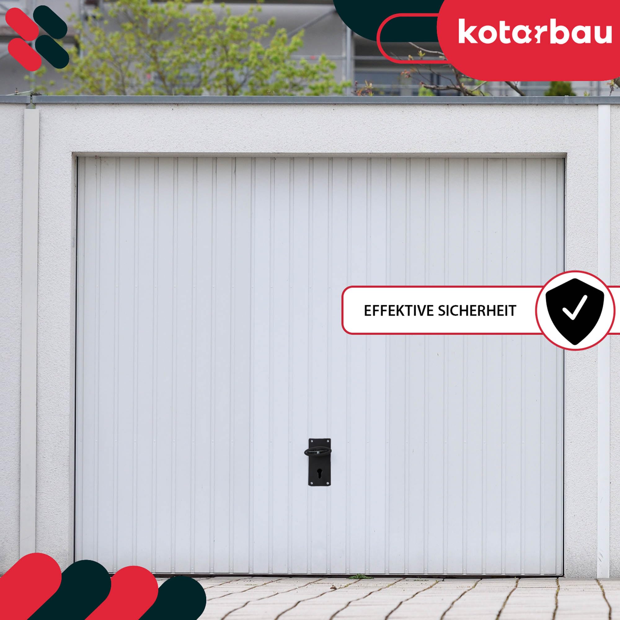 KOTARBAU® Serrure de porte de garage - Serrure de porte de garage - 5 - 400 mm - Serrure de cave - Serrure de porte professionnelle - Serrure de porte de garage - Serrure de porte de garage