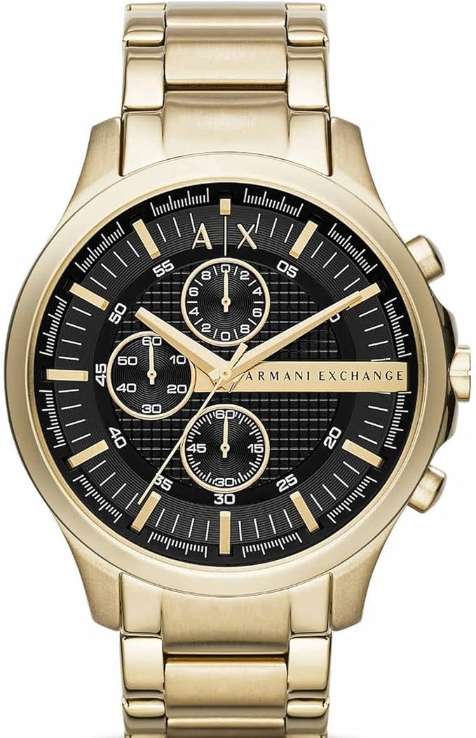Armani Exchange Herrenuhr , QuarzChronographenwerk, 46mm Goldenes ...