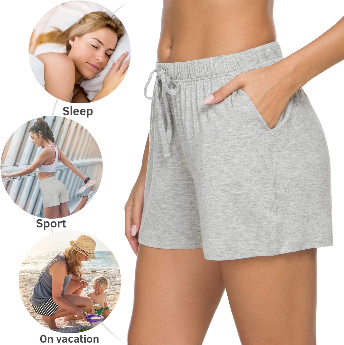 Orrpally Pajama Shorts Womens Lounge Short Sleep Shorts Pajama Bottoms - Image 3