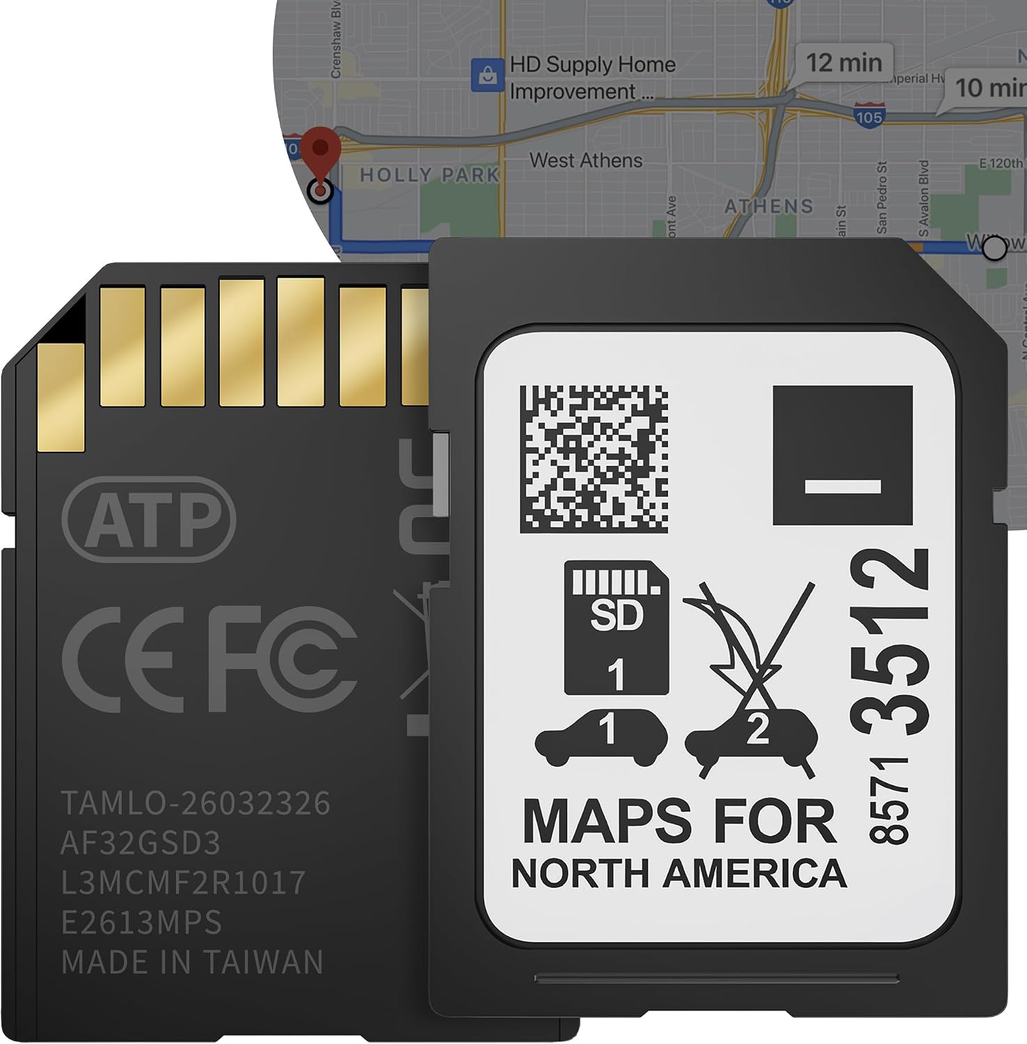 2026 Navigation SD Card for USA/Canada/Mexico, Latest GM Navigation Map Compatible with Buick Cadillac Chevrolet GMC 2019-2024, GPS SD Card Part 8571 3512